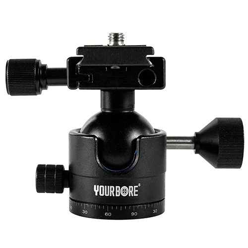 Двојна вилица со затворен пиштол, држач за стрелање за статив со швајцарски отвори за завртки за шини Arca, држач за глава за топче за статив