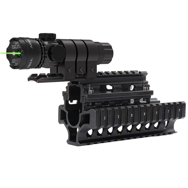 Тактичка ловечка пушка за стрелање на отворено, пиштол Glock Picatinny Rail Mount Green Dot Ласерски опсег за нишање за пиштол