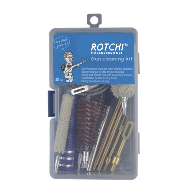 Универзален комплет за чистење пиштоли Пластична кутија спакувана